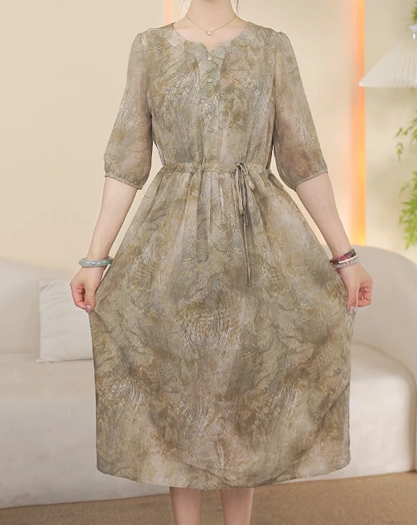 2025夏季新款时尚气质显瘦女士连衣裙#0387