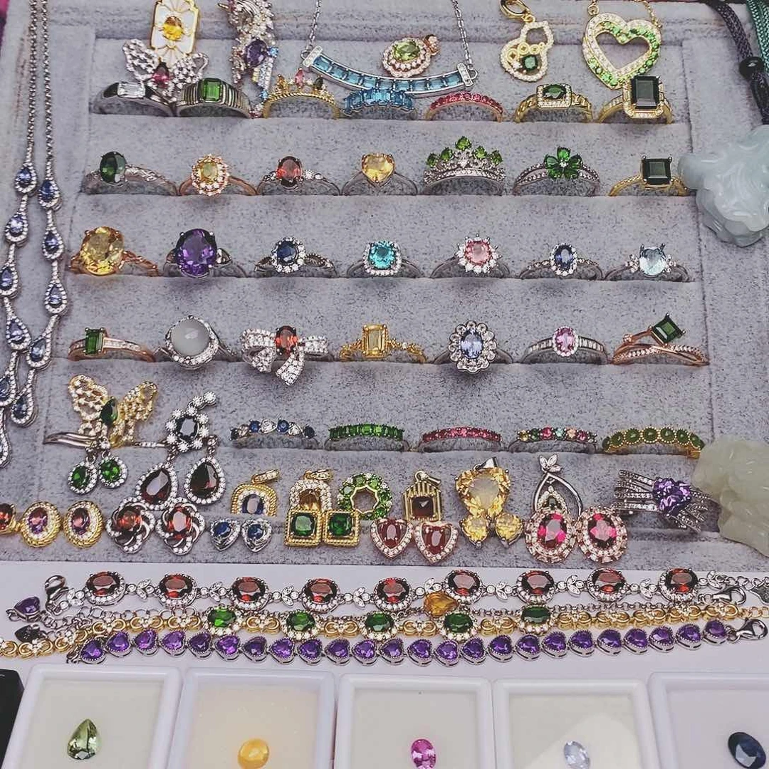 银S925镶嵌裸石托帕石席*