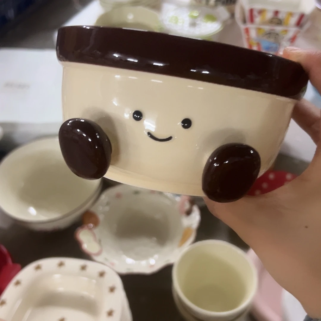 搪瓷微瑕小脚丫面碗一个