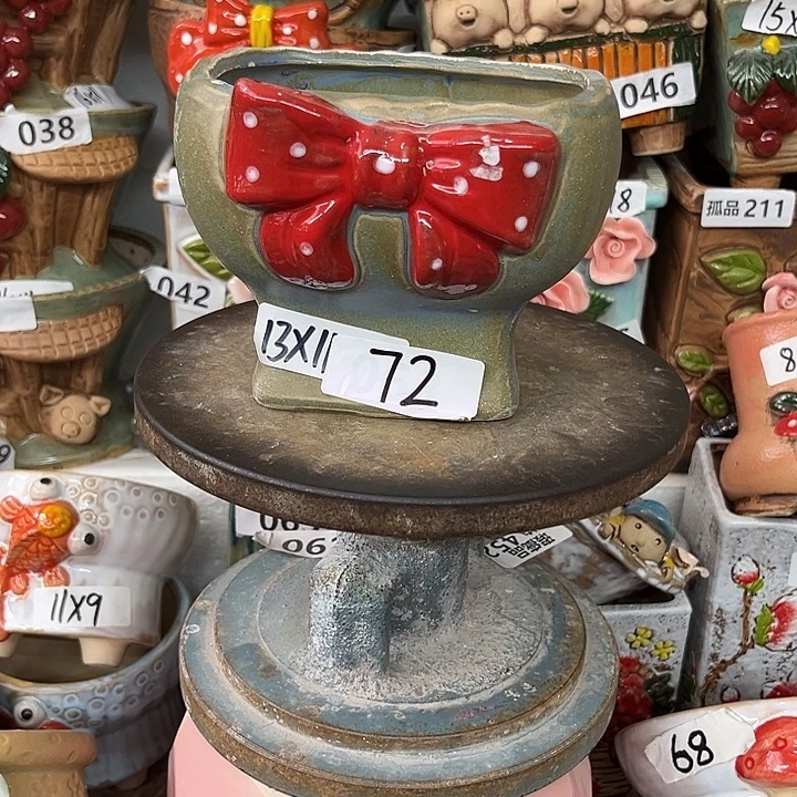 紫砂花盆粗陶材质多肉花盆