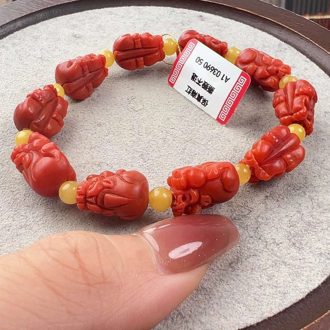 南红玛瑙手串未镶嵌