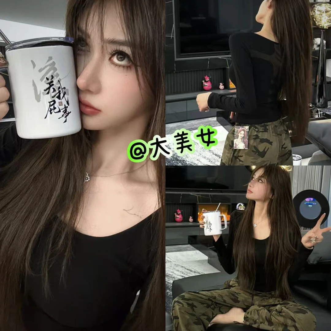 前后两穿网纱十字架T恤