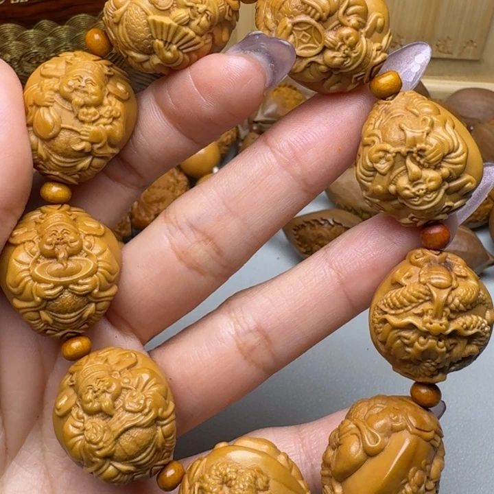 橄榄核手串/手链九龙财神