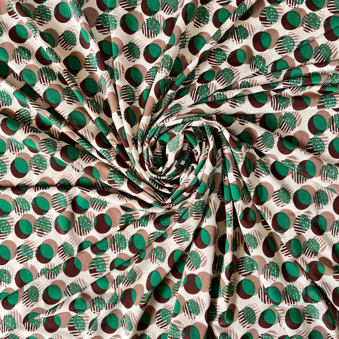 【飘逸波点】新款冰麻提花四面弹幅宽175布料【不支持七天无理由】