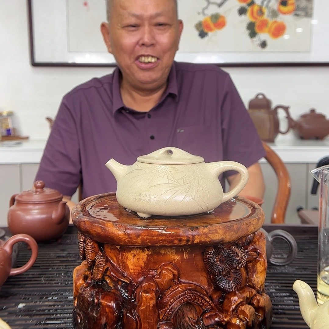 茶壶紫砂万兆元老师320cc本绿
