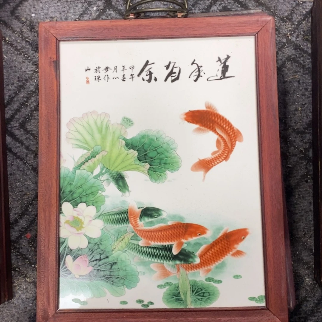 瓷37*28*1景德镇瓷板画柴窑烧制