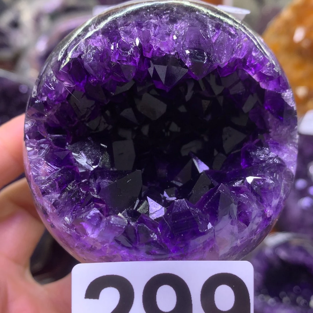 紫晶未镶嵌摆件开口笑