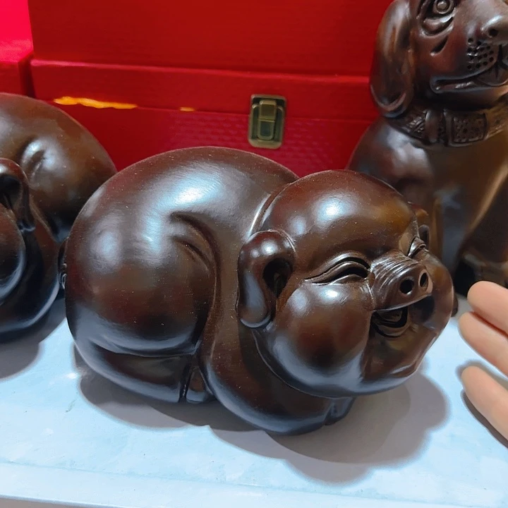 木黑檀木20福气猪一只