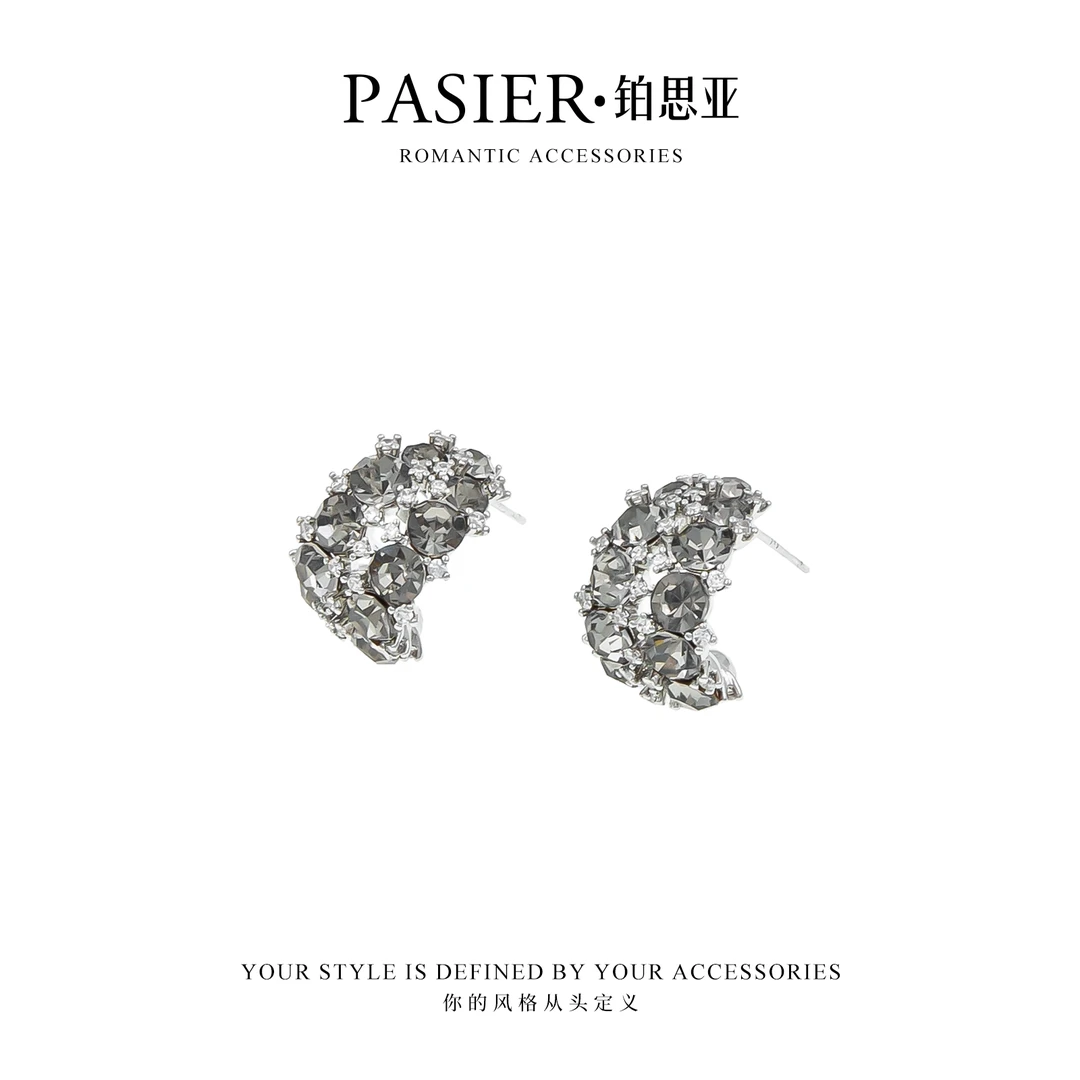 铜合金铜耳饰 铜合金耳钉女新款无耳洞耳环设计感 FB2781