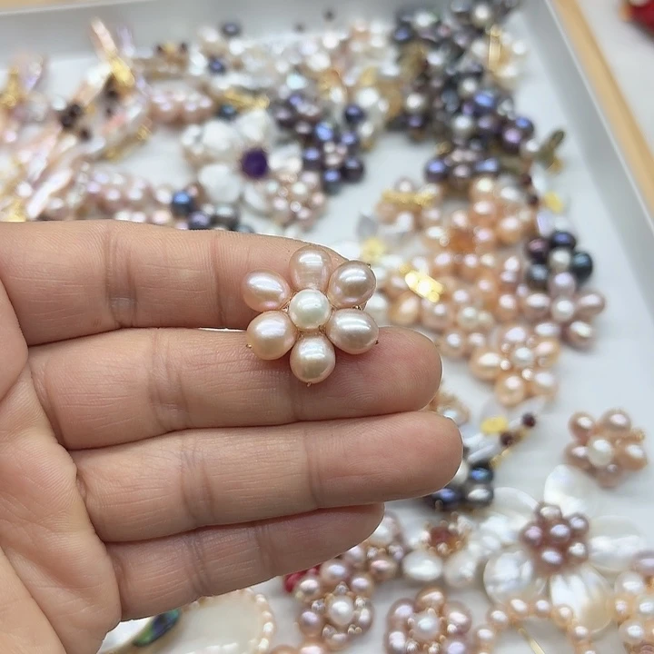 淡水珍珠发饰未镶嵌