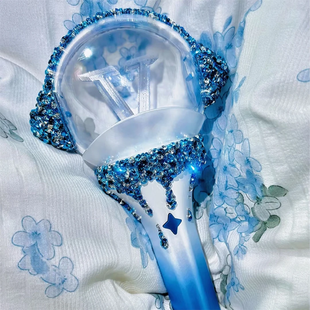 【张杰应援棒贴钻DIY套装】蓝色系尖底钻大小混网红应援棒DIY贴钻