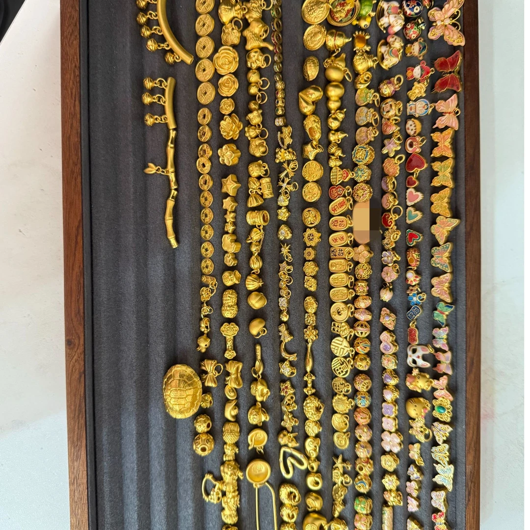 【直播专享1】 瑞诺足金999纯黄金3D硬金烧蓝 退货扣除20元质检费