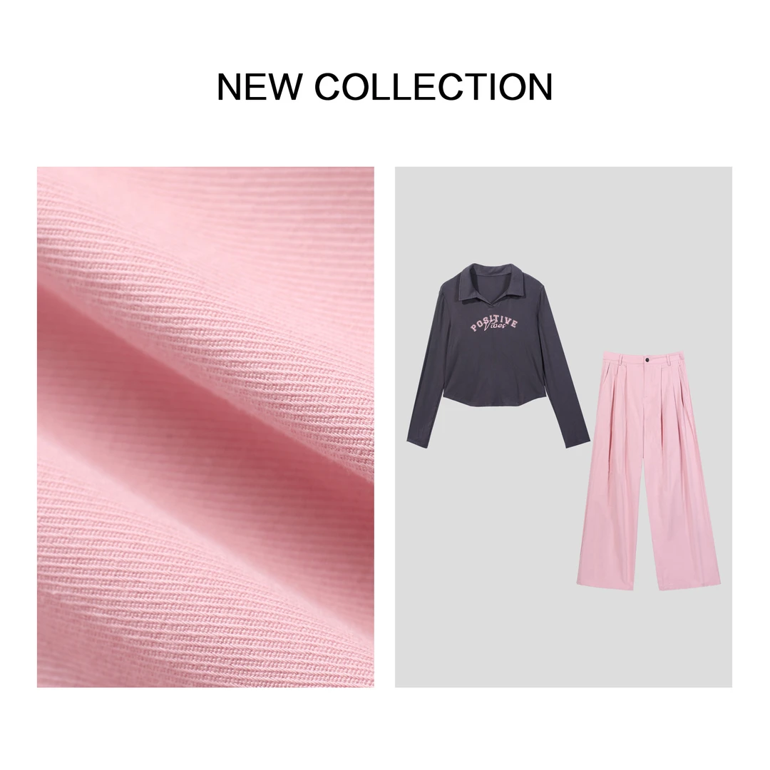 【小依专享】D1F38085B 秋季女士休长袖+长裤套装-8085