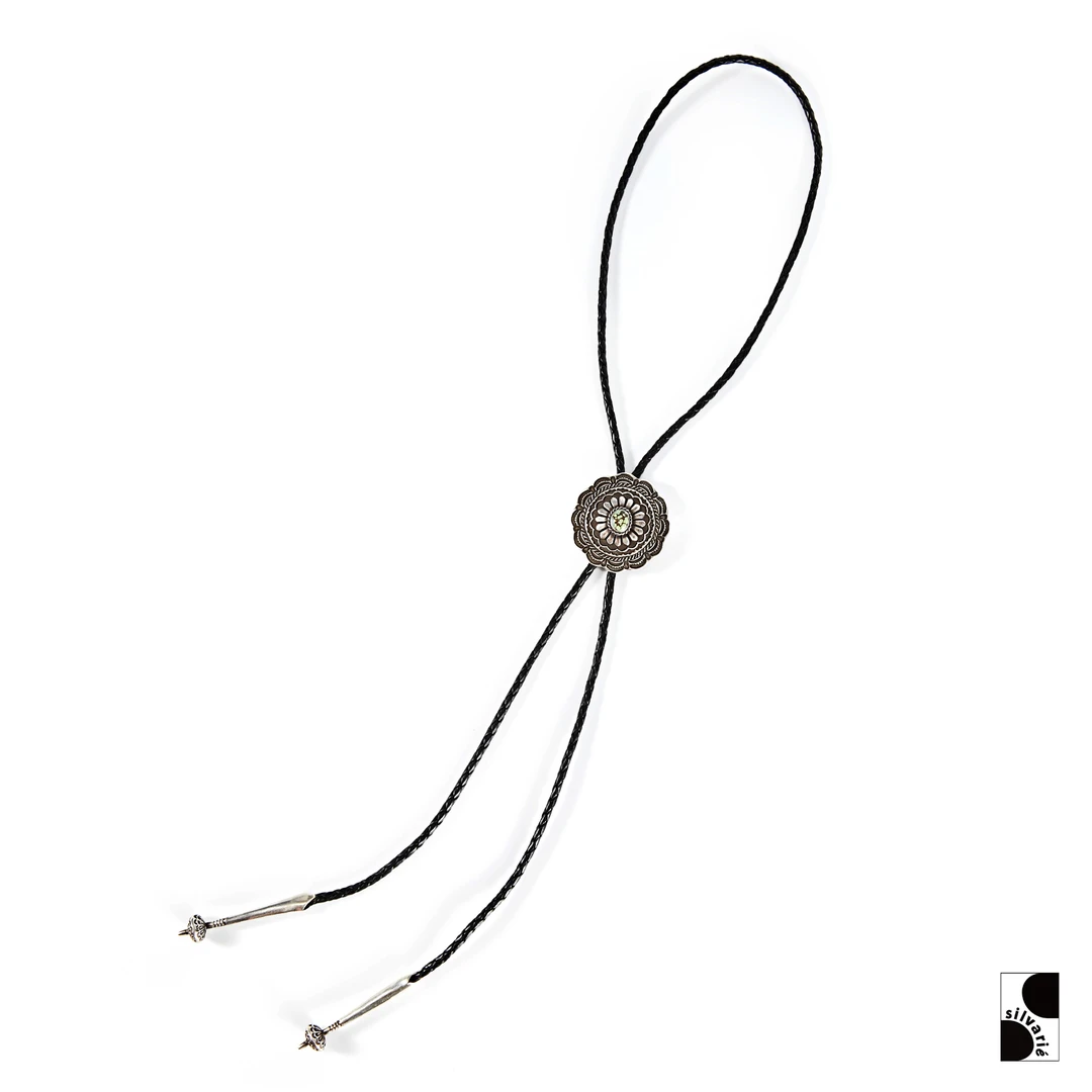 链子925银 =silvarie=HOZHO 日本经典美式印第安复古银饰皮绳项链