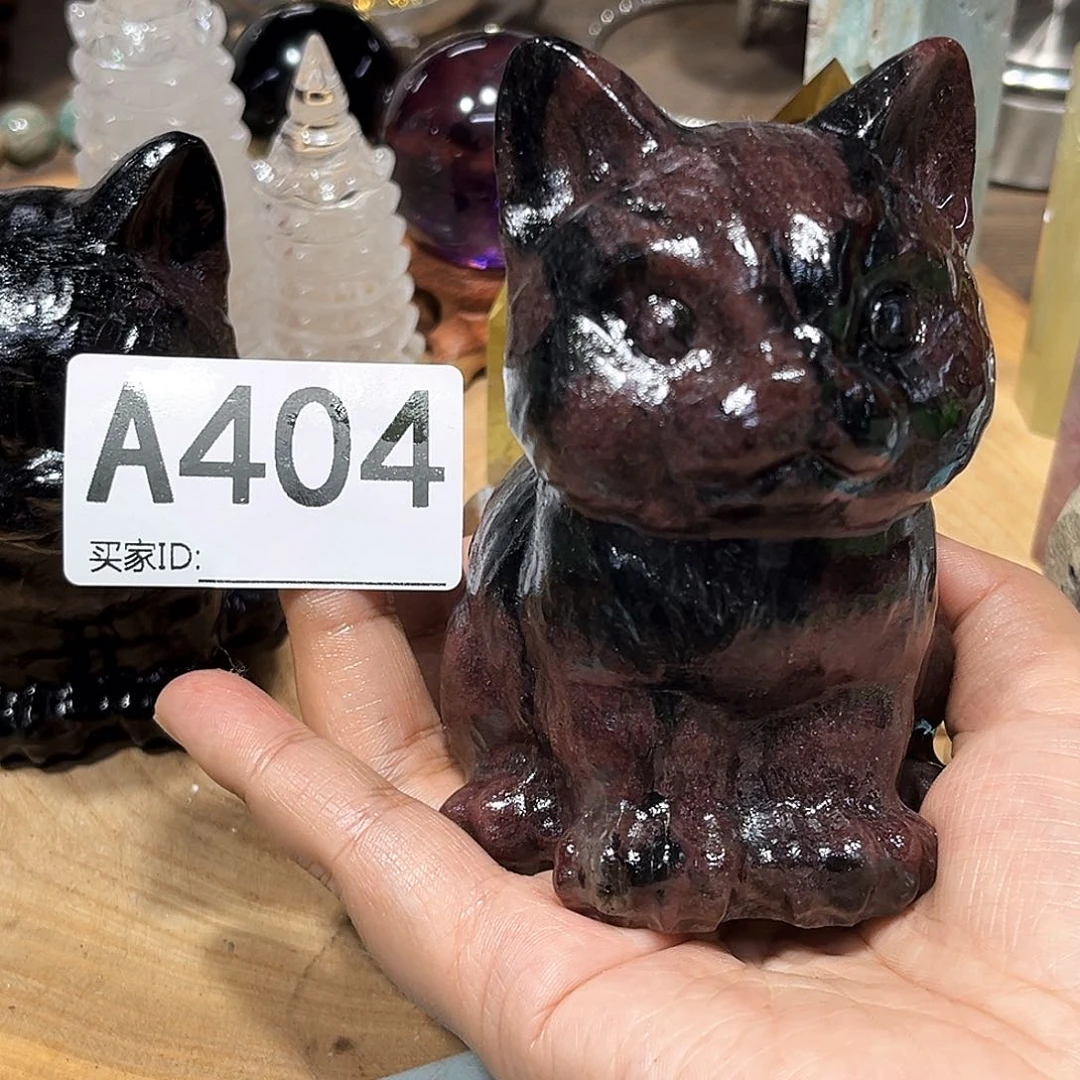 未镶嵌珠宝半成品水晶小*猫多样性发其一微瑕
