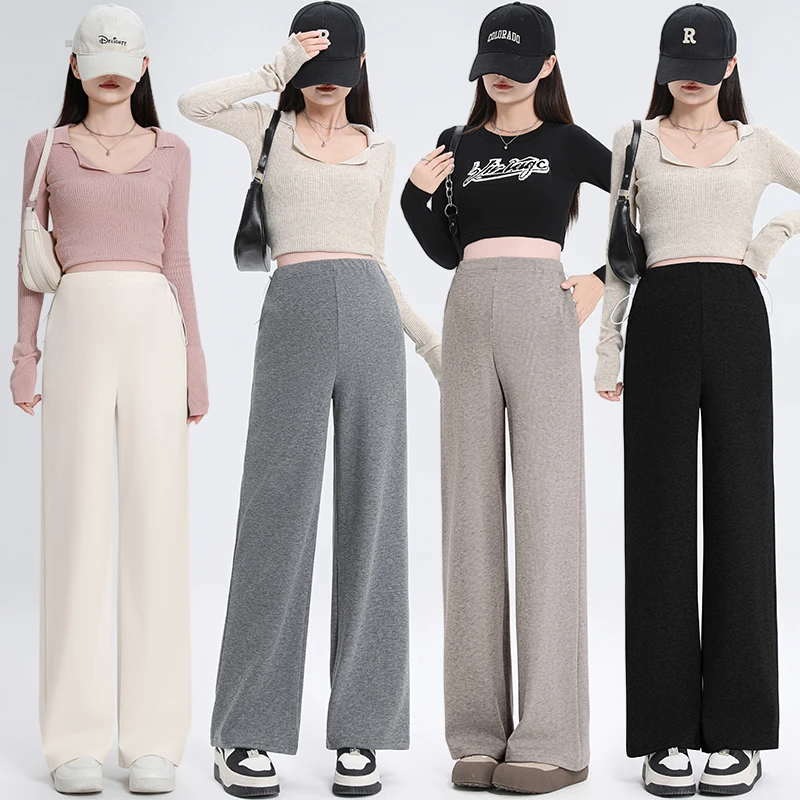 孕妇直筒裤2025秋冬抽绳外穿加厚冬季宽松型休闲孕妇裤