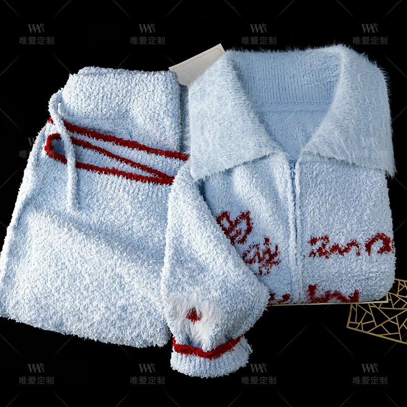 半边绒睡衣女【生日礼盒】秋冬季加厚保暖高级感礼物送闺蜜女朋友