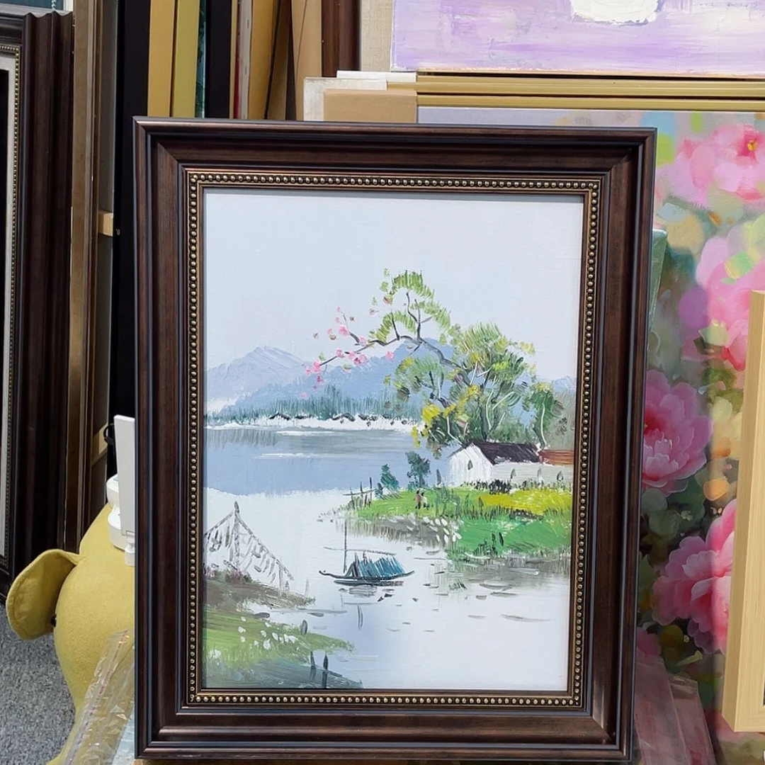 【闪购商品】油画田园风景手绘油画含框40×50