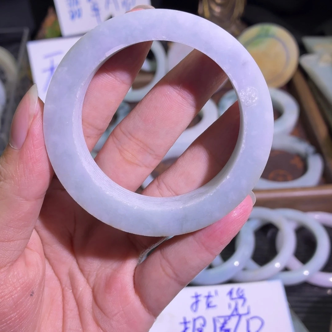 定制翡翠未镶嵌翡翠A货毛胚手镯定制