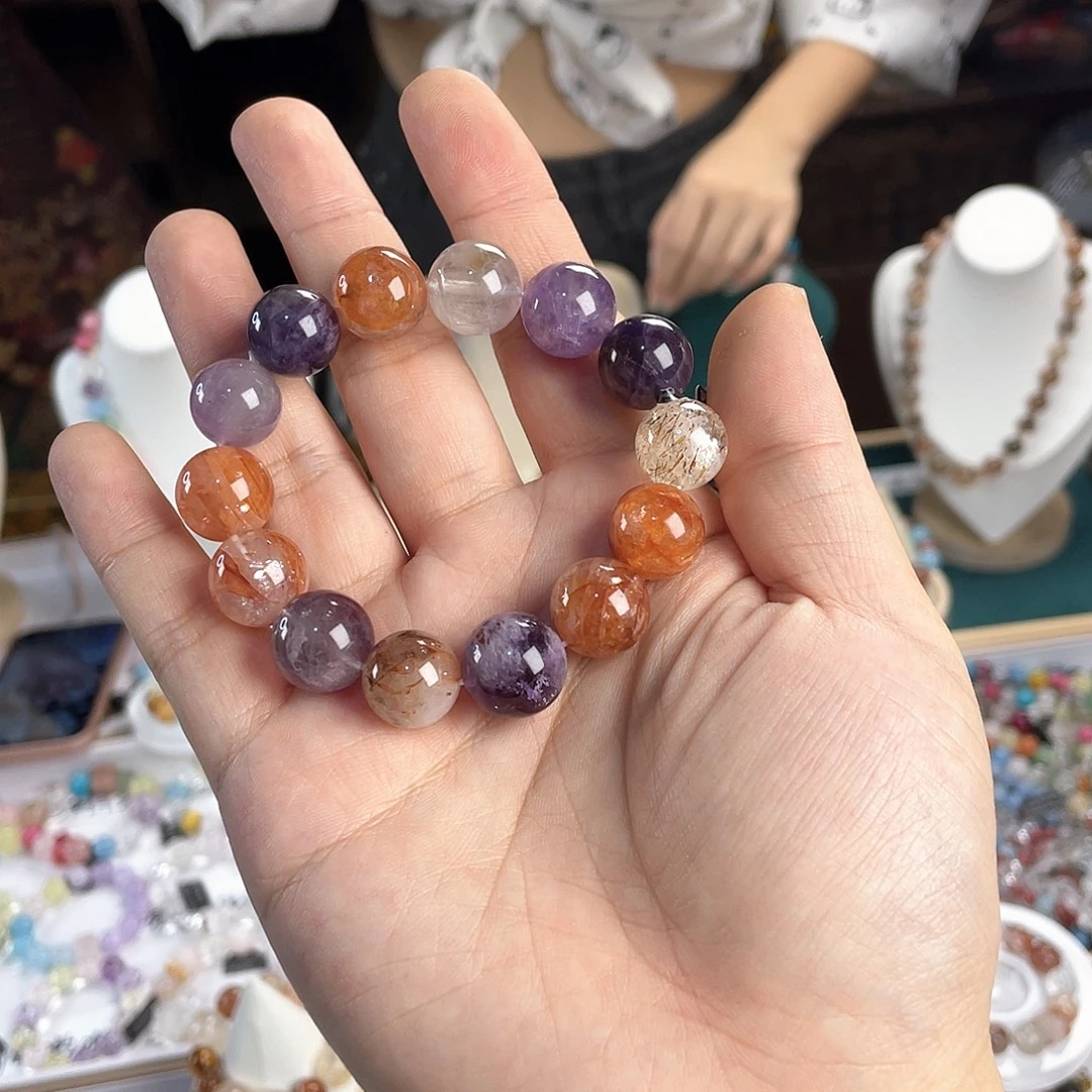 银S925镀金镶嵌手链水晶