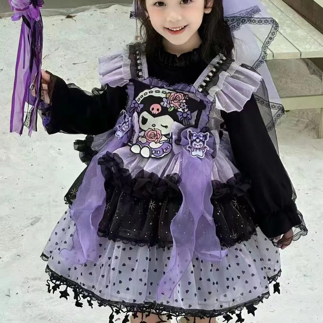 女小童甜美洛丽塔公主裙万圣节儿童服装春秋生日礼服裙库洛米