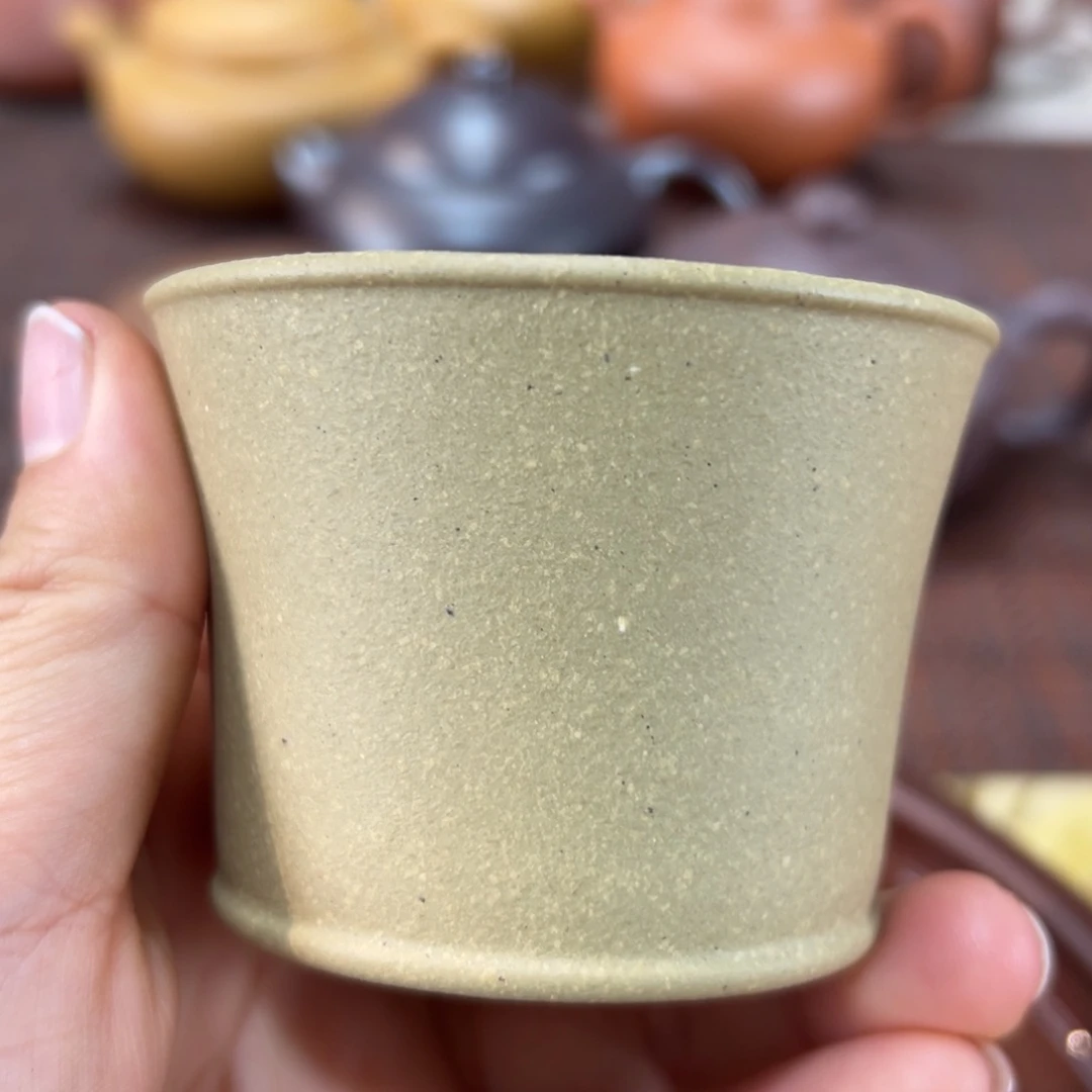 紫砂茶杯本段矿料杯