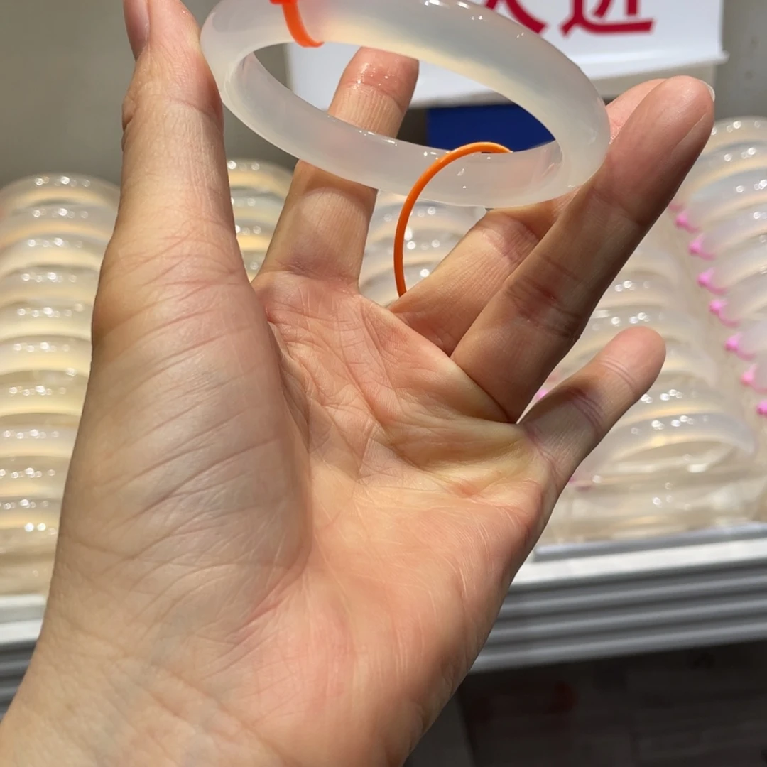 Z***ᐝ玛瑙/玉髓未镶嵌手镯@定向白月光@【58】