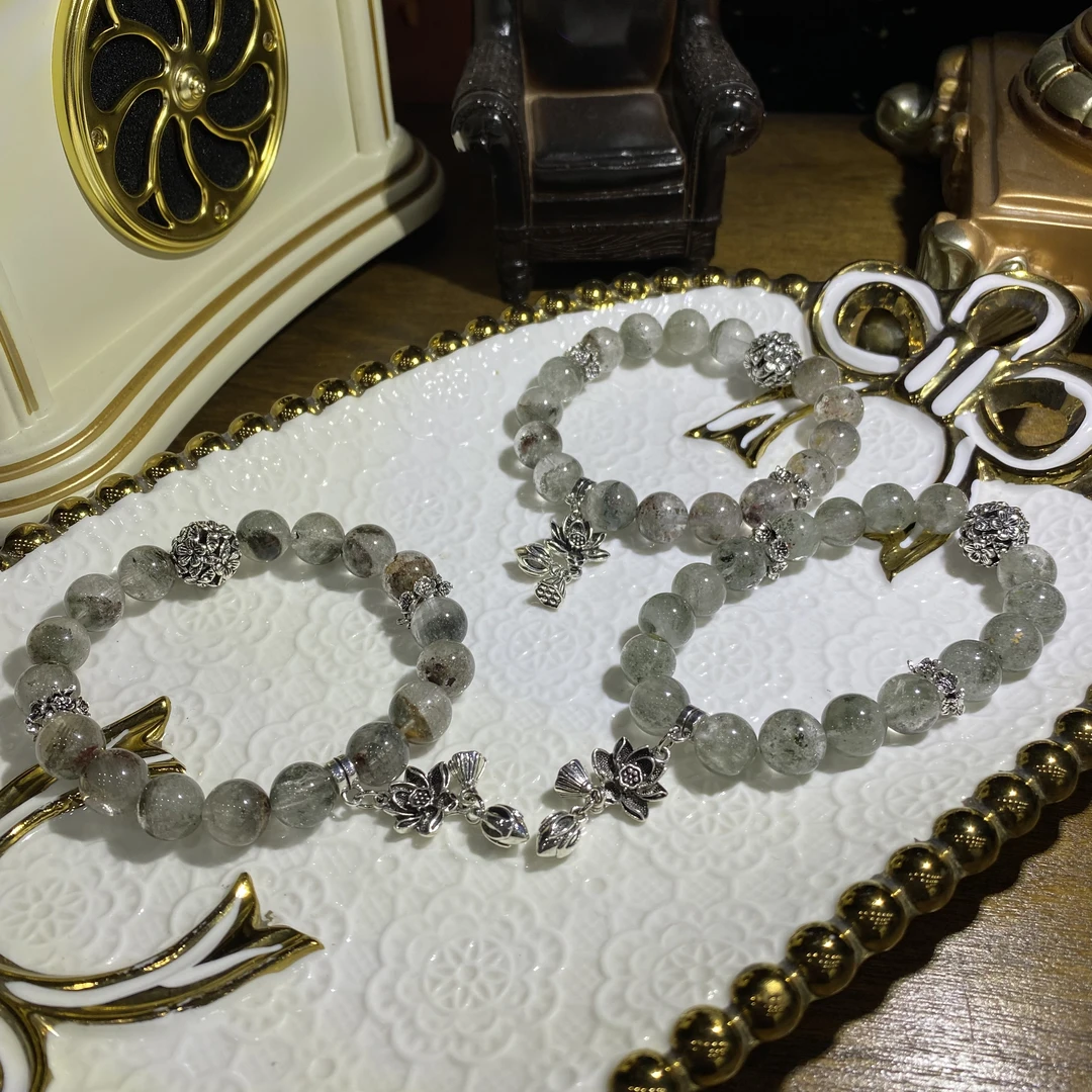 V311-绿幽灵手串设计款天然老矿料-多样性发其一