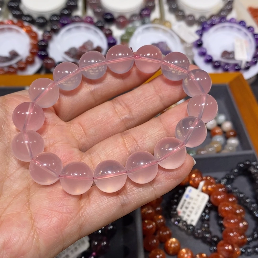 水晶手链未镶嵌紫马粉12+