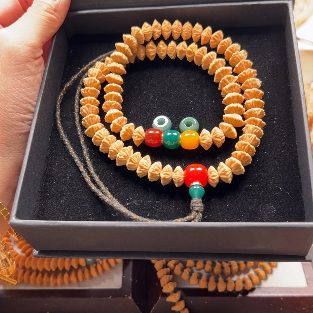 P***鸣莲花菩提吊坠花影手持70颗