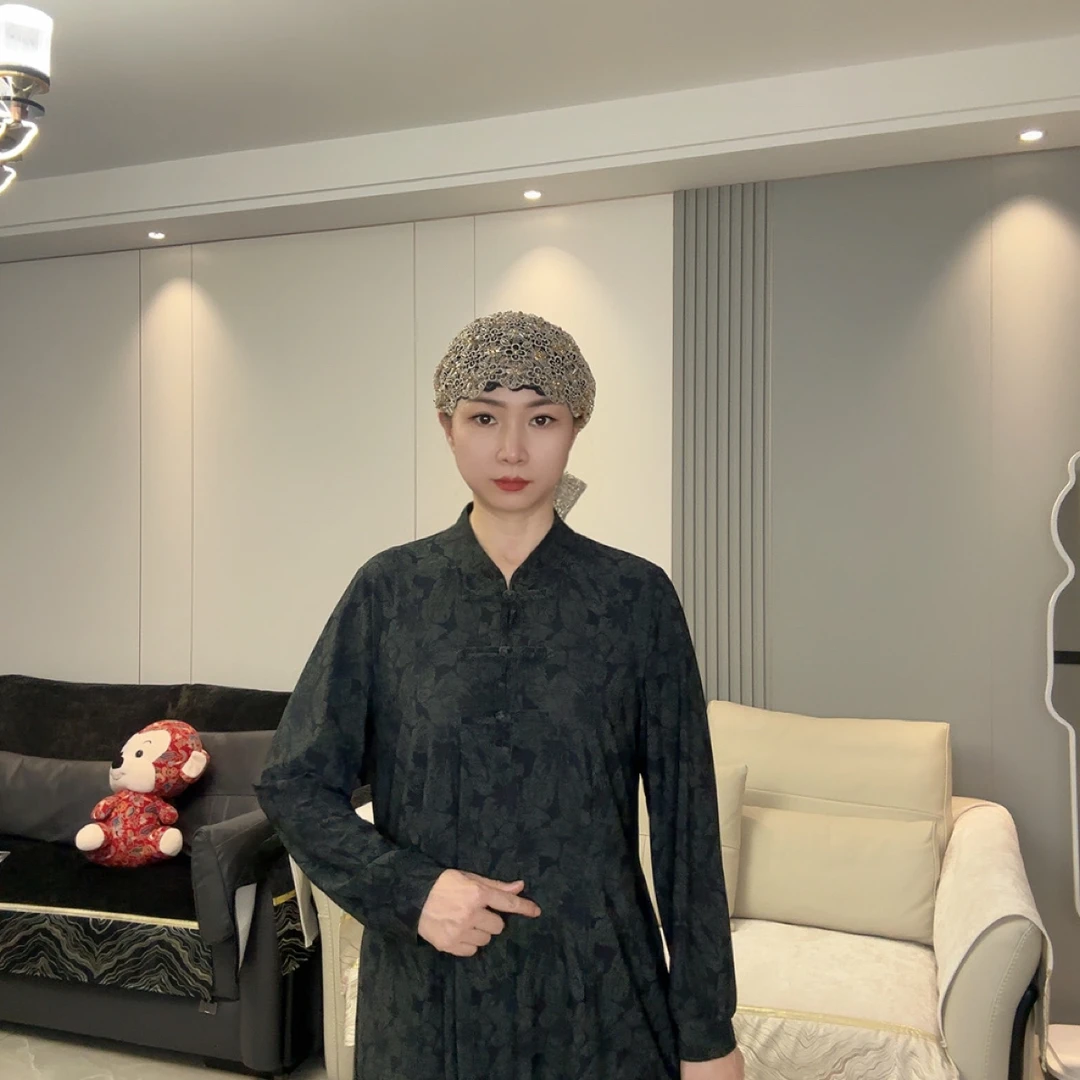 秋季新品四季新款复古妈妈装旗袍长裙显瘦长裙