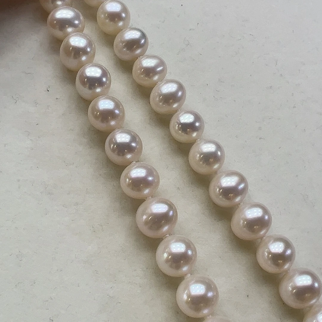 颈饰淡水珍珠银S925镶嵌➕9-10高品极光炫彩