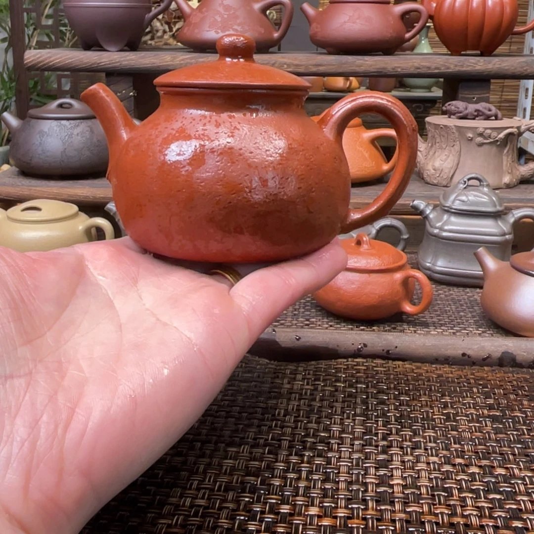 紫砂茶壶宜兴原矿紫砂手工制180