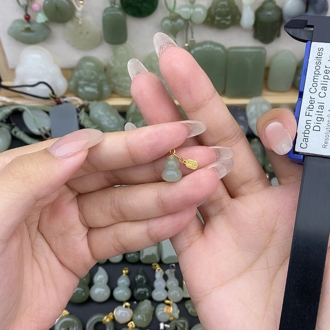 吊坠(不含链)银S925镶嵌和田玉