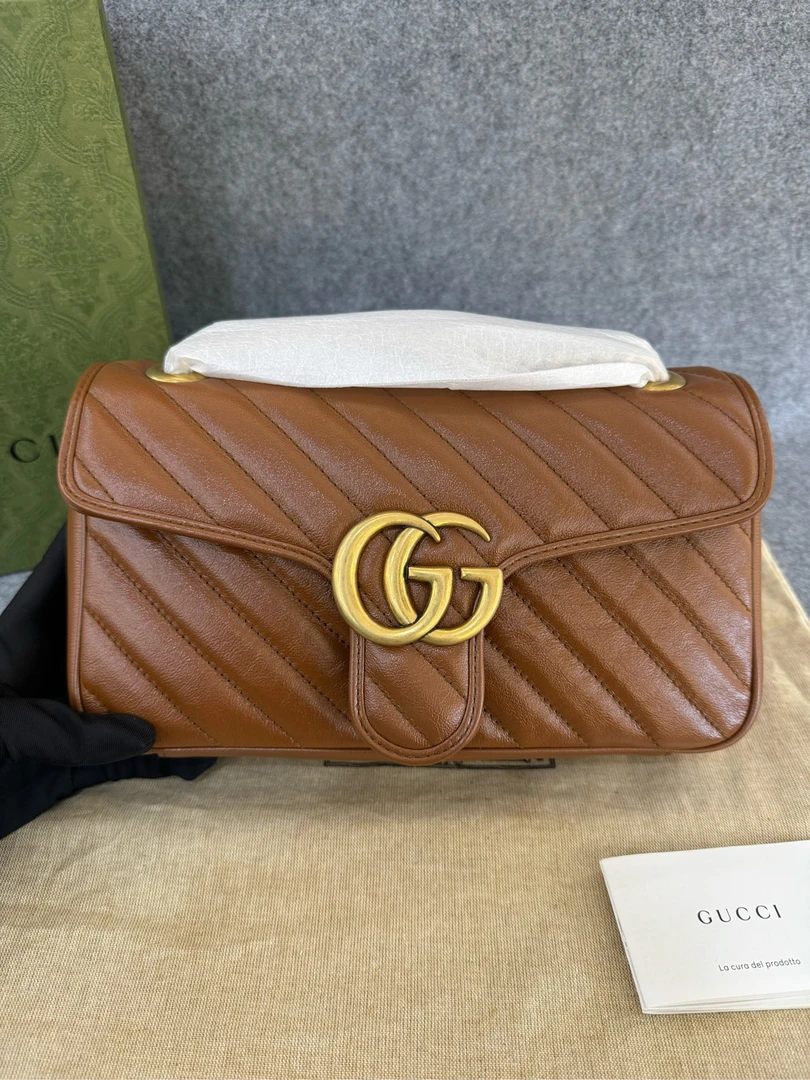 99新 GUCCI/古驰 马蒙 焦糖色 26