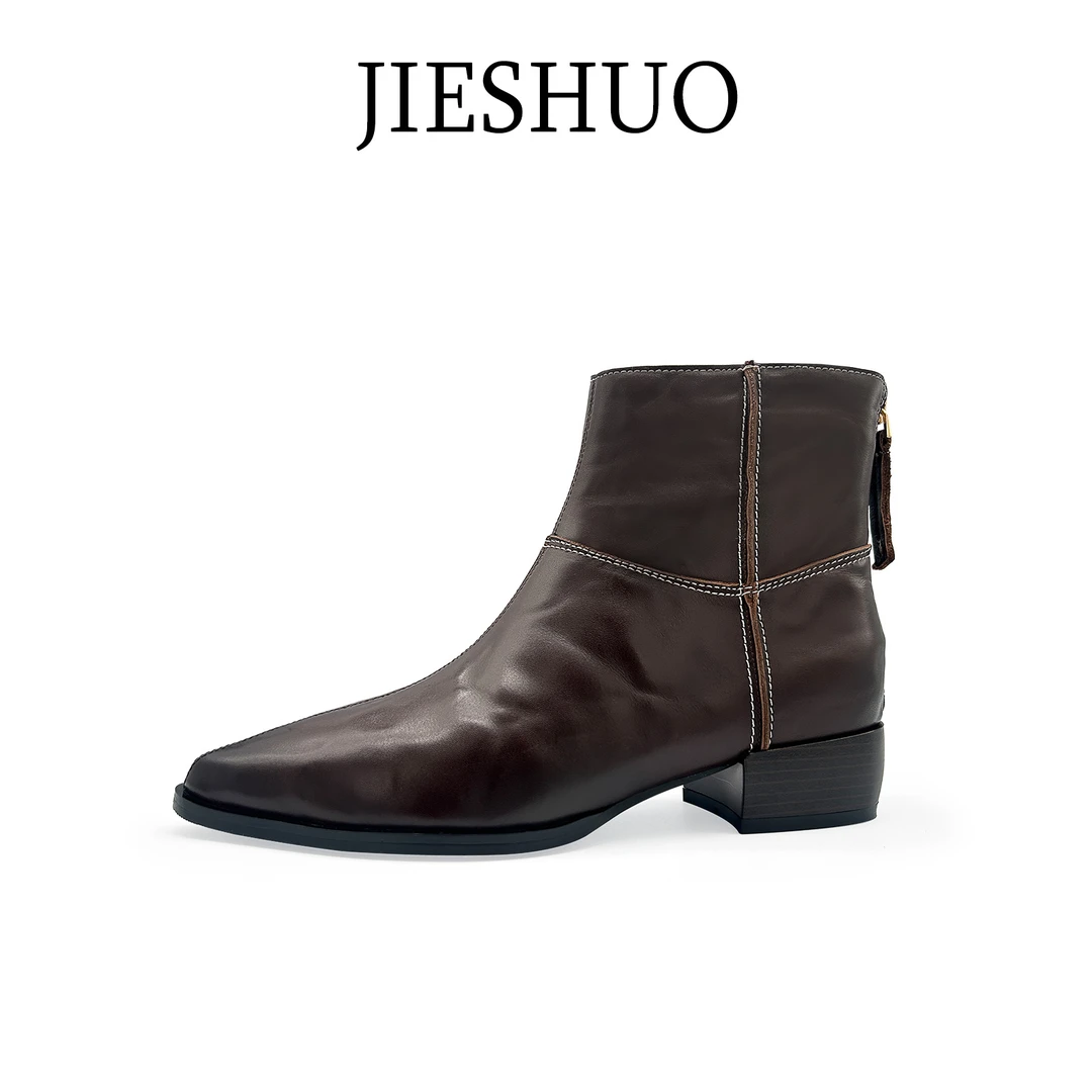 【潘文青专属】香港JIESHUO时尚潮流短靴WP5001