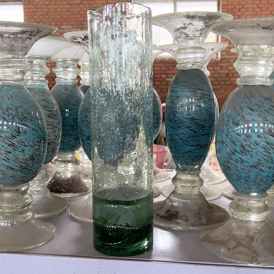 纯手工琉璃花瓶美器摆件果盘烛台