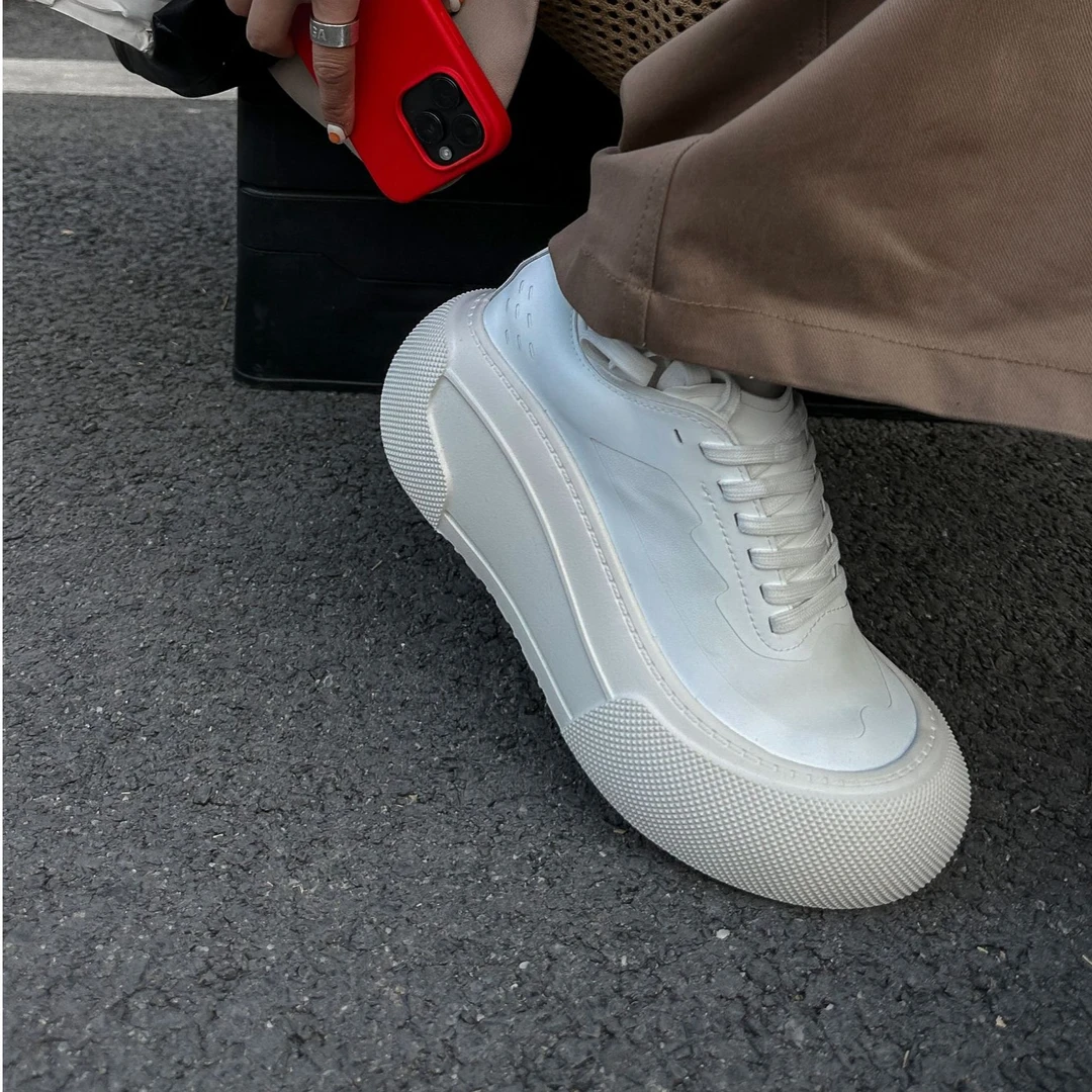 J3266-5 SGIRL新款2025厚底松糕鞋小个子增高7公分女鞋百搭小白鞋