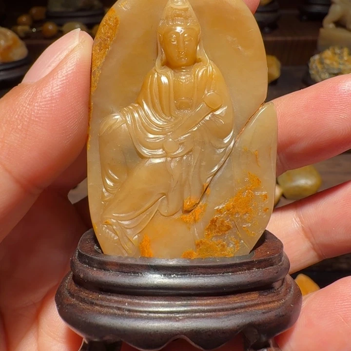 清***韵印石寿山石寿山田黄摆件