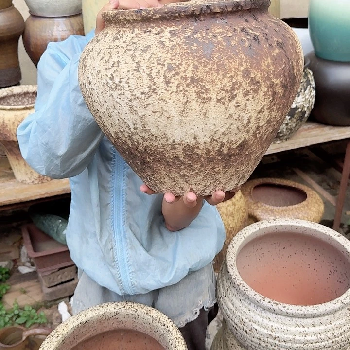 紫砂花盆高度26口径22