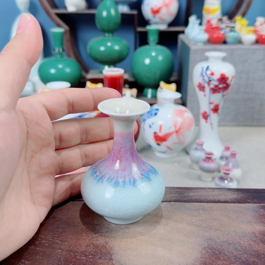 陶瓷手工小花器摆件