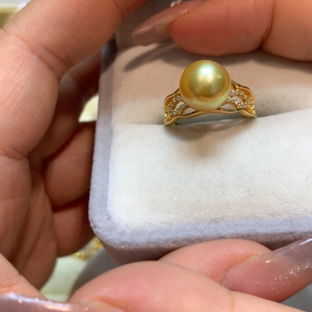 海水珍珠戒指银S925镶嵌