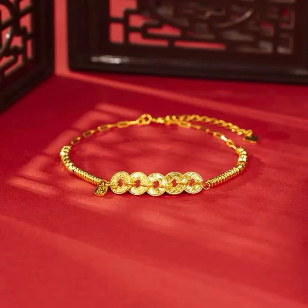 合金手链 手链 盘缠五帝手链