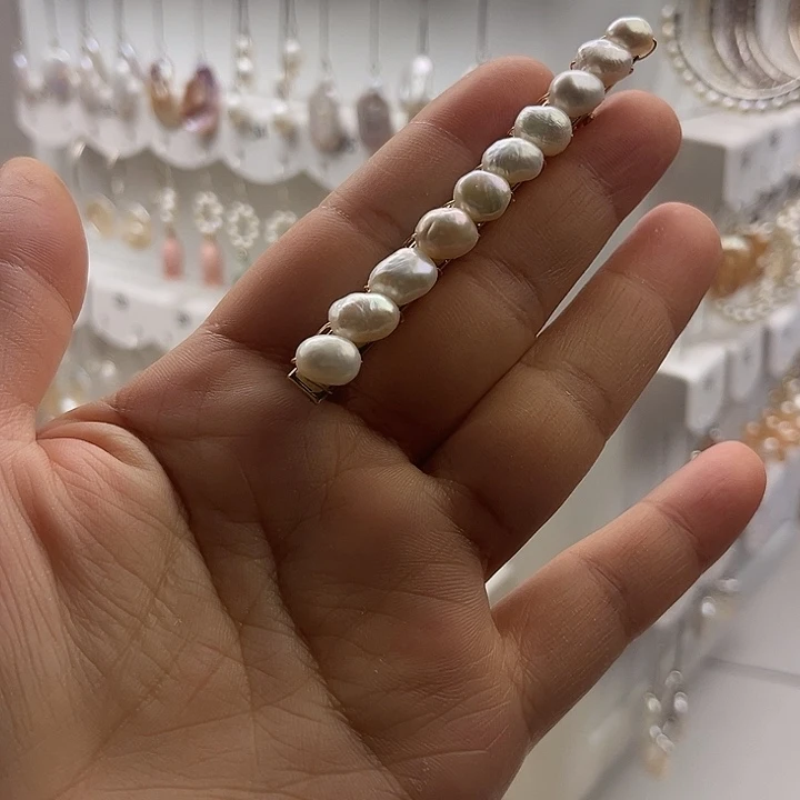 淡水珍珠未镶嵌发夹