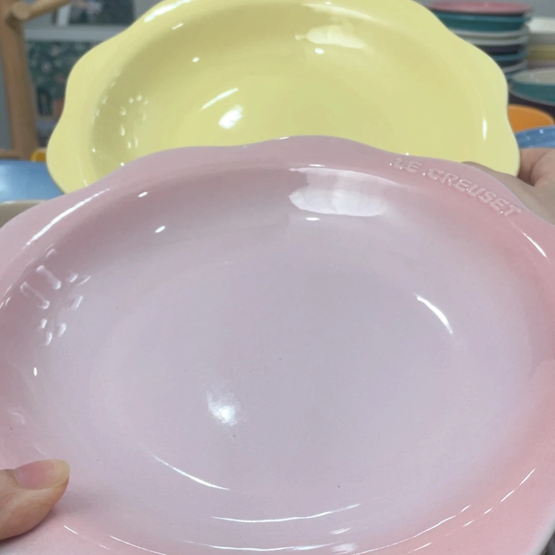 瓷片微瑕2个9英寸花韵盘