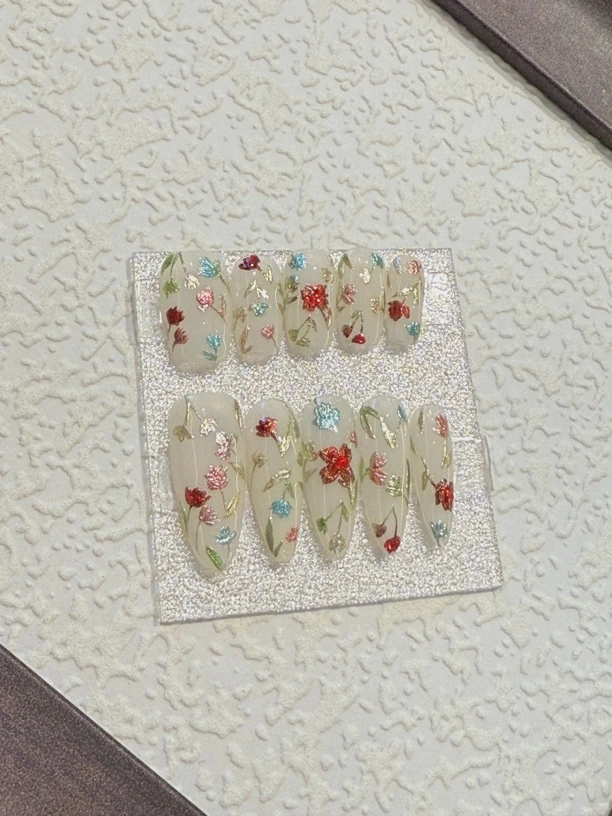 魔镜粉小花.纯手工穿戴甲(24)