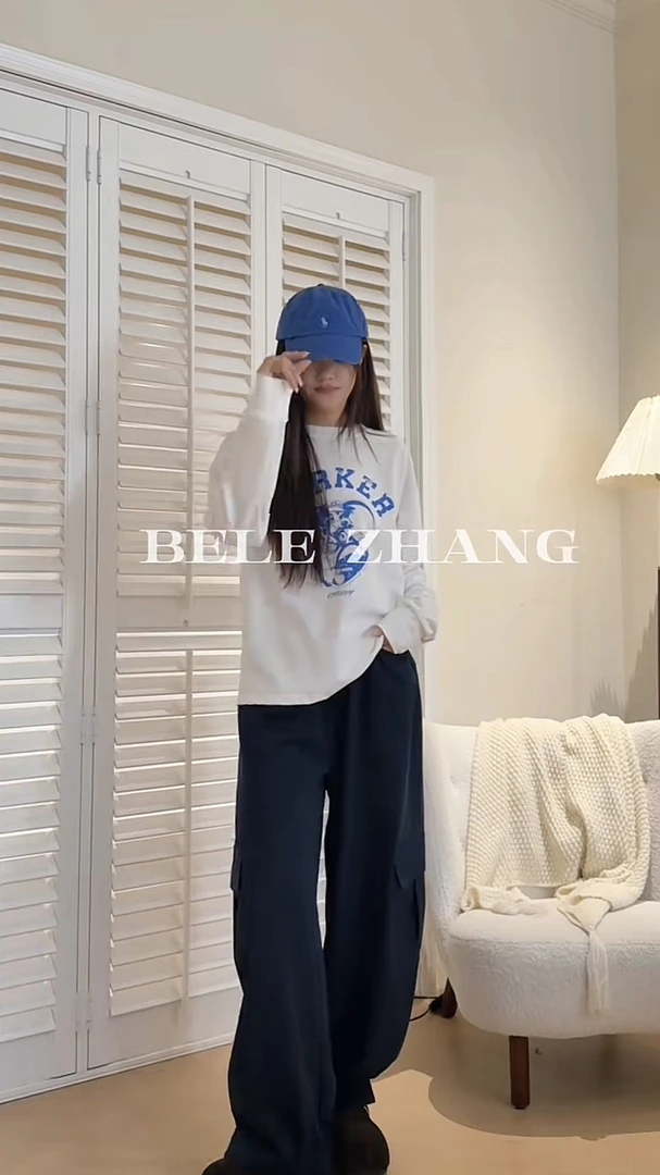 BELE ZHANG 【爱心狗狗T】早秋印花长袖T-1708
