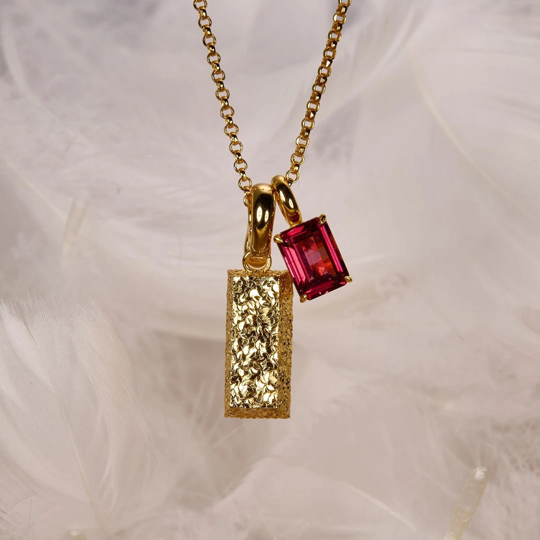 如苑珠宝S925镁铝榴石项链/1.5 总长60多样性发货