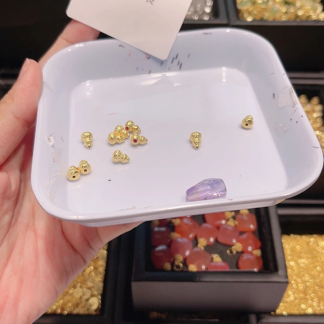 紫晶珠宝半成品银S925镀金镶嵌77