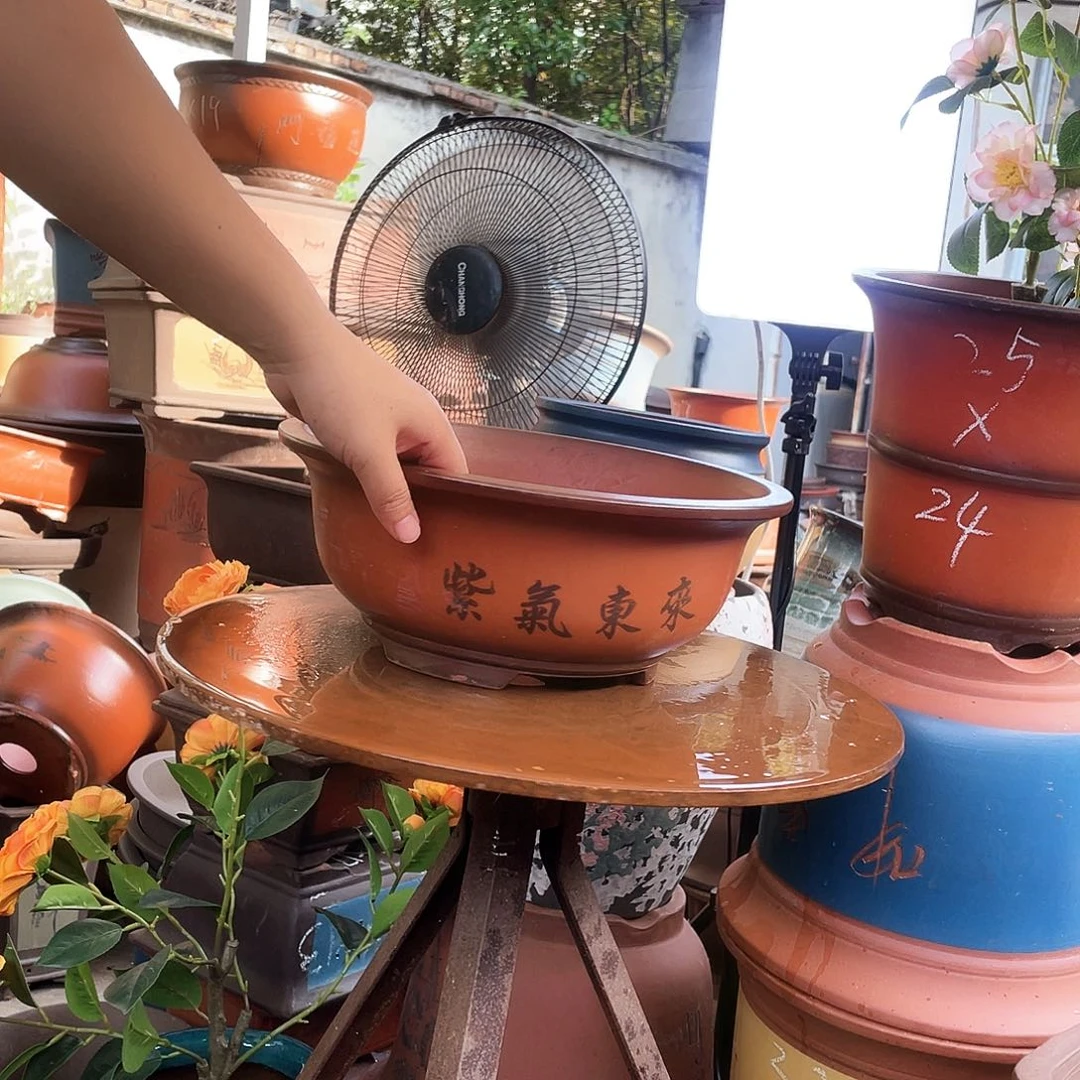 31小红花盆紫砂花盆紫砂